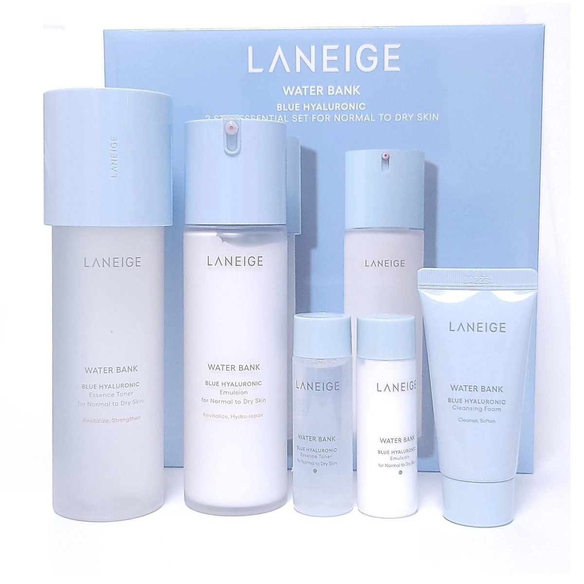 Water Bank Blue Hyaluronic 2-Step Essential Basic Set for Normal to Dry Skin - Image 1