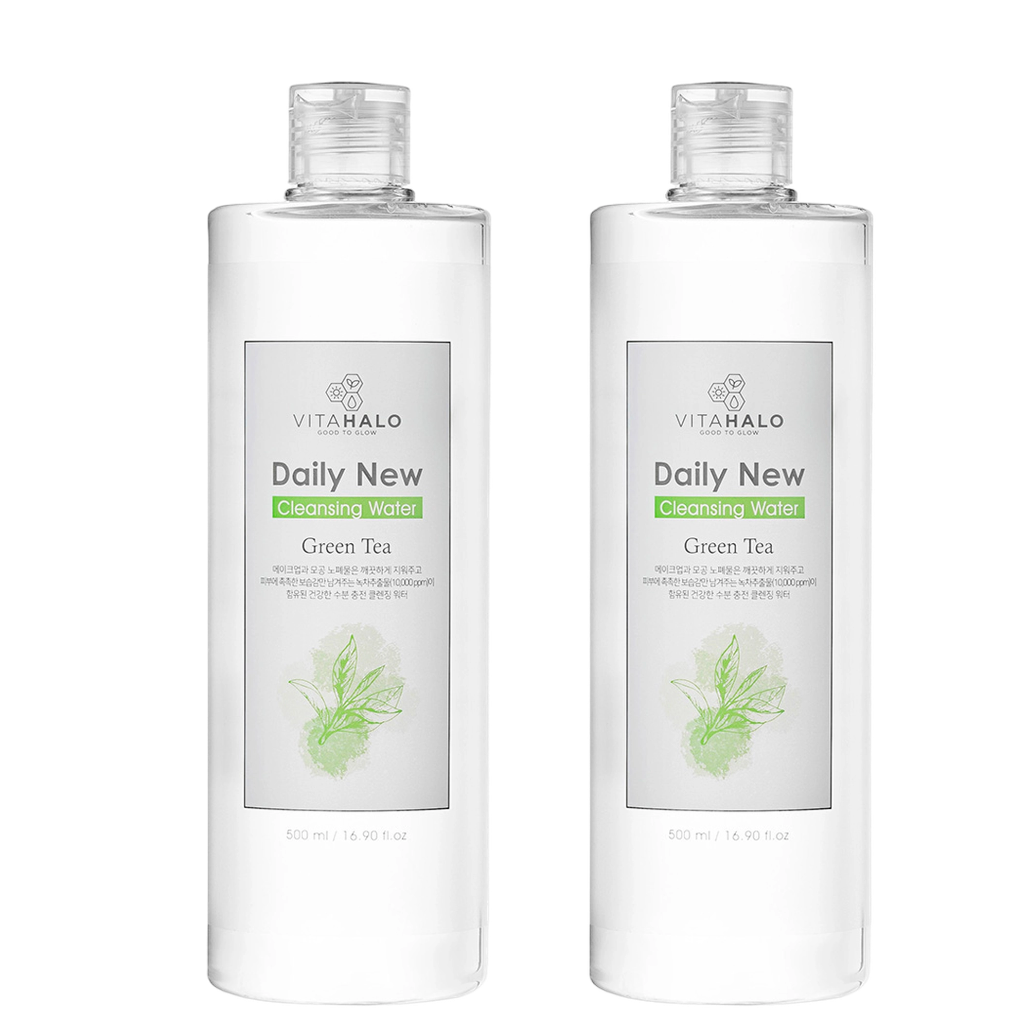 Daily New Jeju Green Tea Cleansing Water, 500ml*2ea, 1set