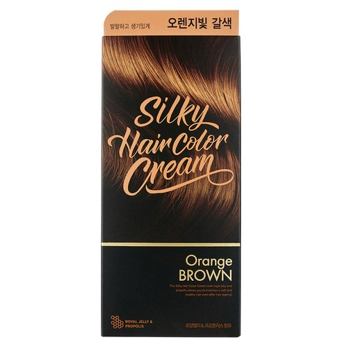 Stylist Silky Hair Color Cream, 130g, Orange Brown, 1pack