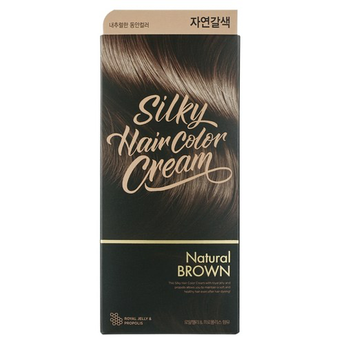 Stylist Silky Hair Color Cream, 130g, Natural Brown, 1pack