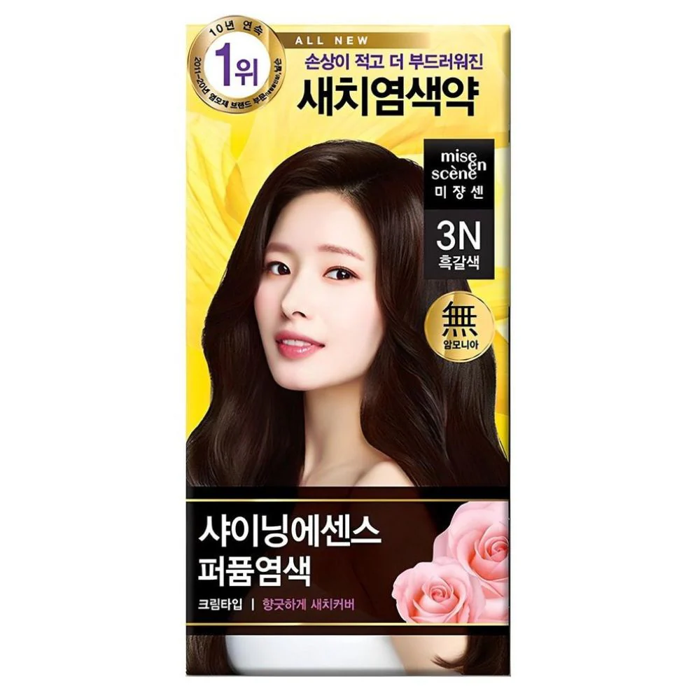 All New Shining Essence Hair Dye, 100g, 3N Dark Brown, 1pack