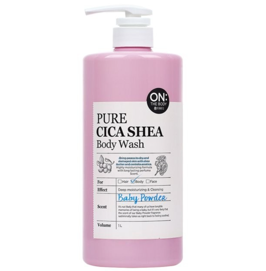 Pure Cica Shea Body Wash [Baby Powder Scent], 1000ml, 1pack