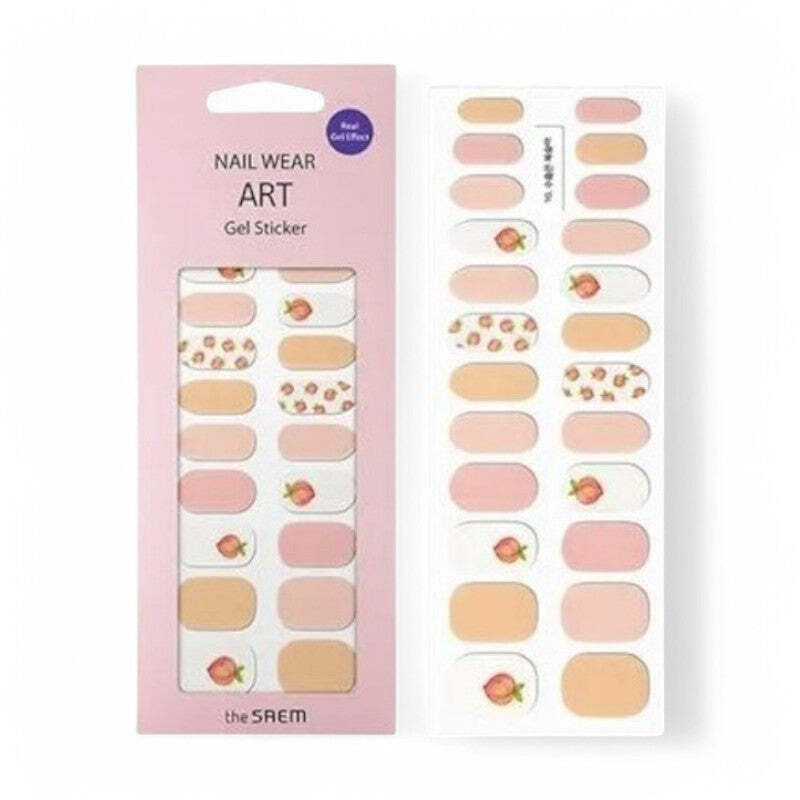Nail Wear Art Gel Sticker [10 Shy Peach], 24ea, 1pack