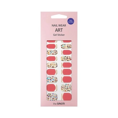 Nail Wear Art Gel Sticker [05 Coral Shell Flakes], 24ea, 1pack