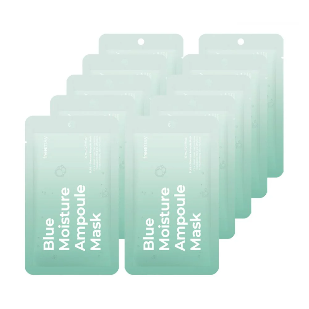 Blue Moisture Ampoule Mask, 10ea, 1pack