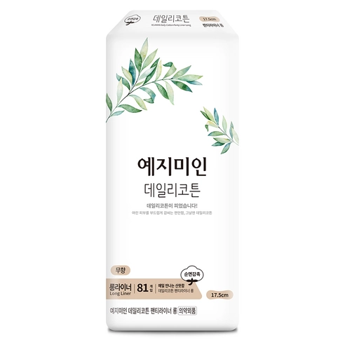 Daily Cotton Long Pantyliner, 81ea, 1pack