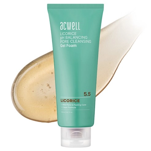 Licorice pH Balancing Pore Cleansing Gel Foam, 160ml, 1pack