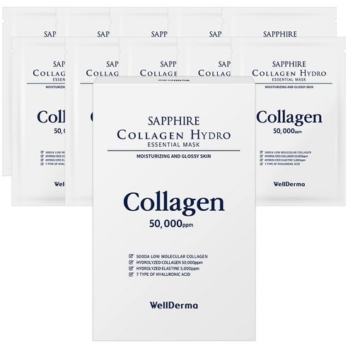 Sapphire Collagen Hydro Essential Mask, 30ml*10ea, 1pack