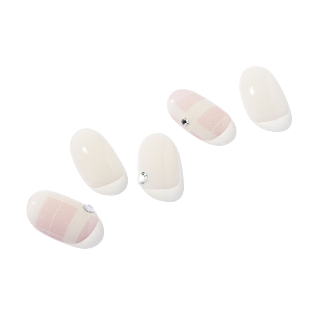 Gel Nail, 32ea, Chiffon Check, 1pack