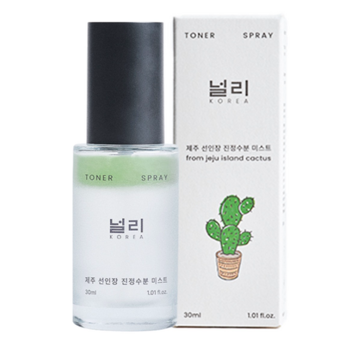 Jeju Cactus Calming Toner Spray, 30ml, 1pack