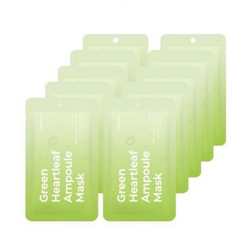 Green Heartleaf Ampoule Mask, 10ea, 1pack