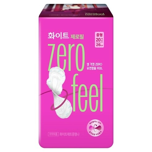 Zero Feel Sanitary Pads Medium, 20ea, 1pack