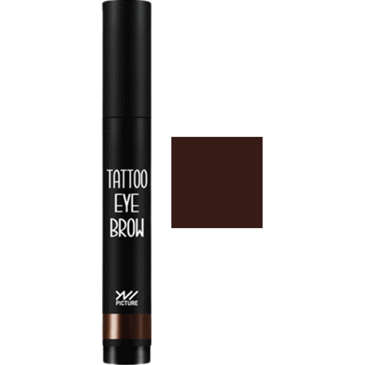 Tattoo Pen Eyebrow, 3.5g, Deep Brown, 1pack