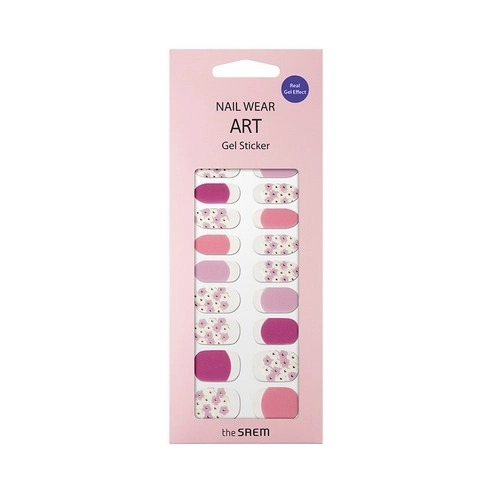 Nail Wear Art Gel Sticker [11 Lavender Flower], 24ea, 1pack