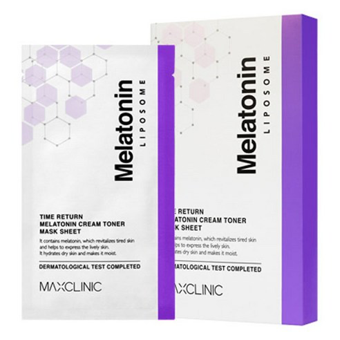 Time Return Melatonin Cream Toner Sheet Mask, 27ml*5ea, 1pack