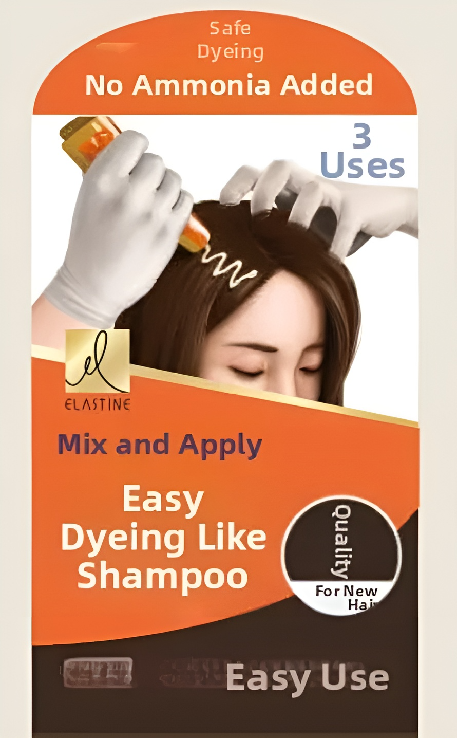 Shampoo-like Easy Dyeing, 60g, Dark Brown, 1pack