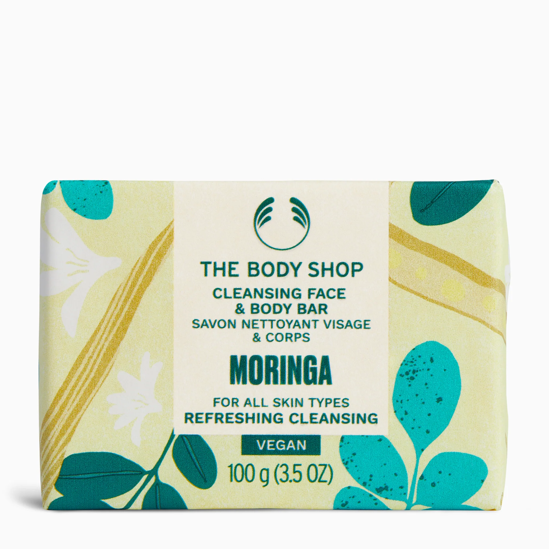 Moringa Cleansing Face & Body Bar, 100g, 1pack