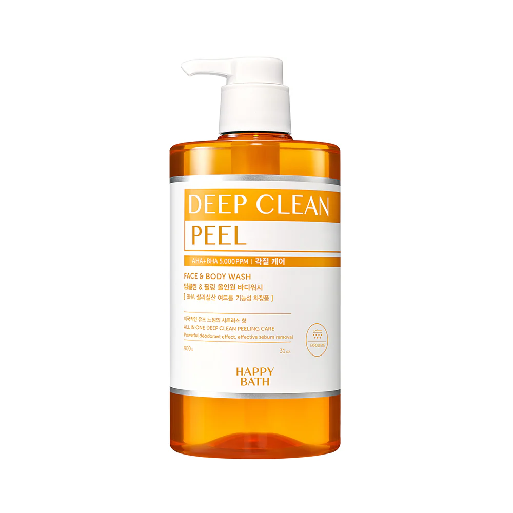Deepclean Peeling All-in-One Body Wash Ahabaha Keratin Care Citrus Scent, 900g, 1pack