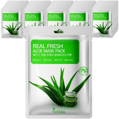 Real Fresh Aloe Sheet Mask, 23g*50ea, 1pack