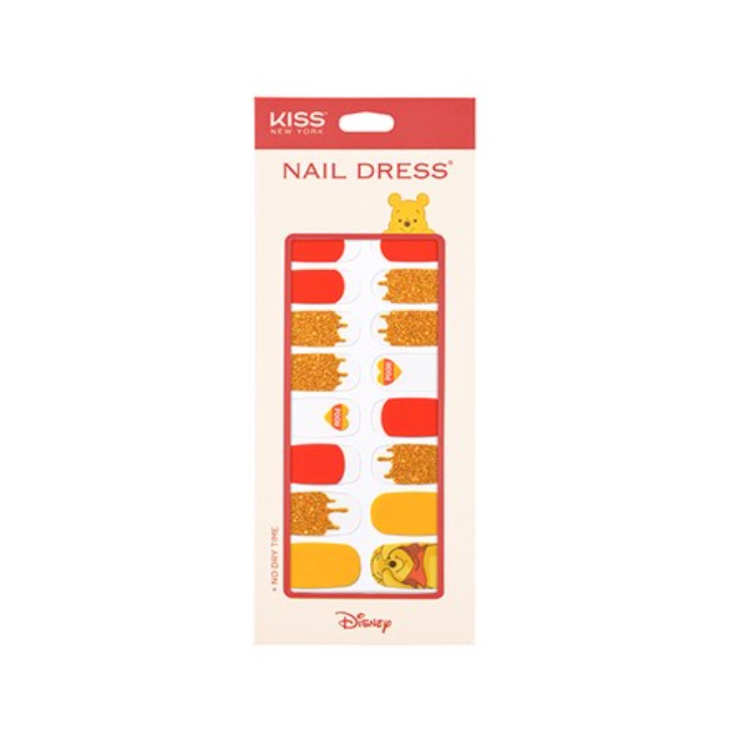 Disney Nail Dress Sticker, 24ea, Peekaboo Pooh, 1pack