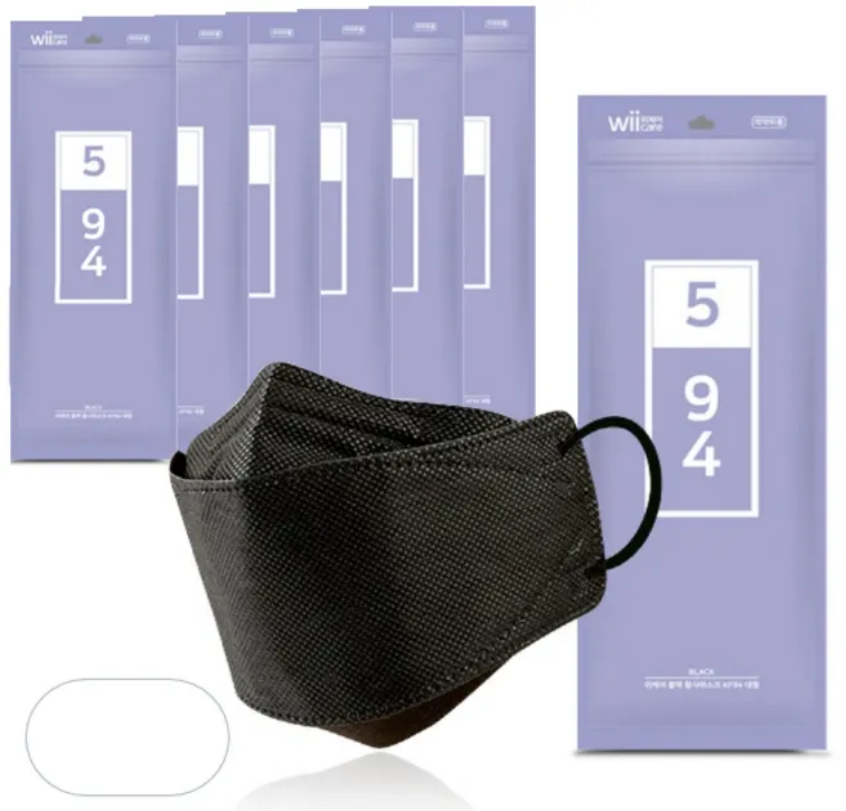 KF94 Yellow Dust Mask Black