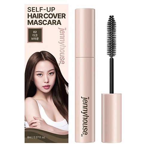 Self-Up Hair Cover Mascara, 8ml, Dark Brown, 1pack