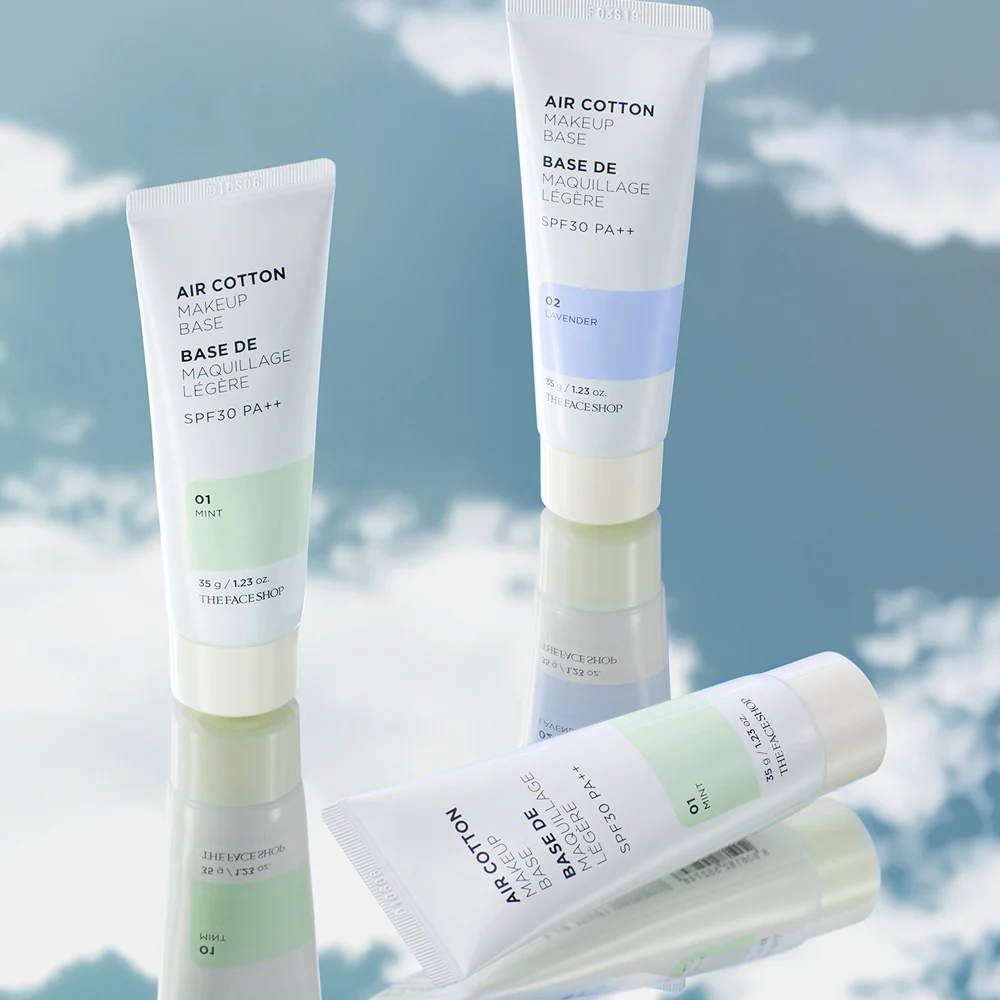 Air Cotton Makeup Base 02 Lavender - Image 3