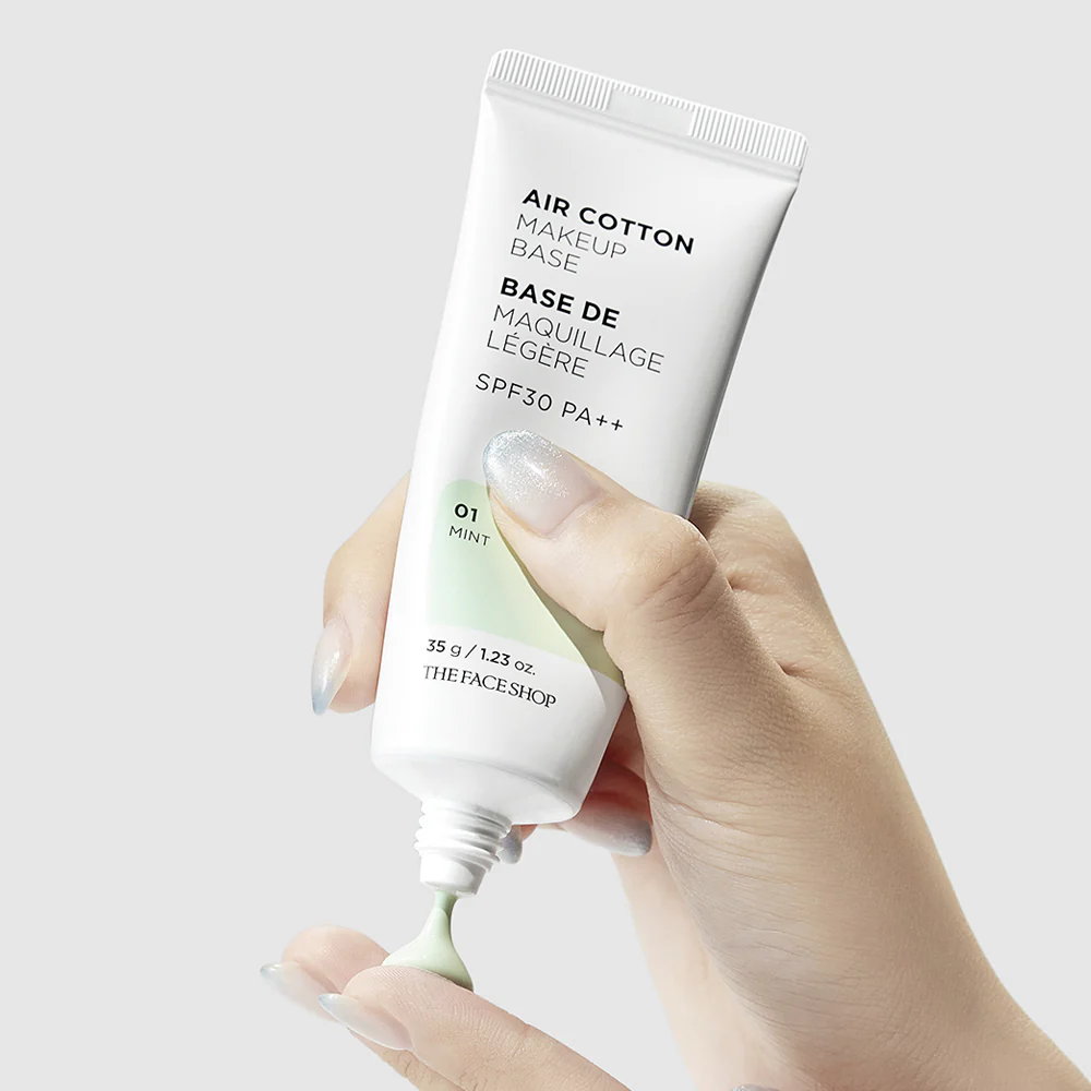 Air Cotton Makeup Base 01 Mint - Image 4