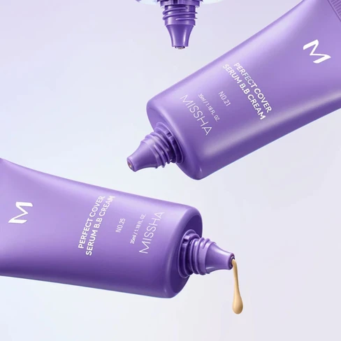 M Perfect Cover Serum BB Cream EX [SPF42/PA+++], 20ml , No. 21 Light Beige - Image 4