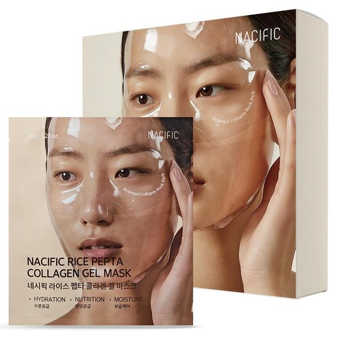 Rice Pepta Collagen Gel Mask, 4ea, 1pack