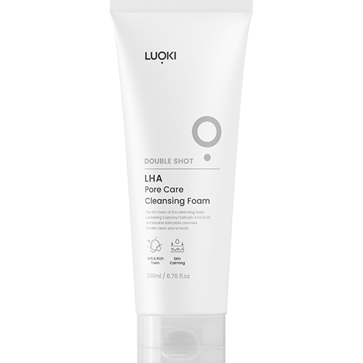 Double Shot LHA Pore Care Cleansing Foam, 200ml, 1pack