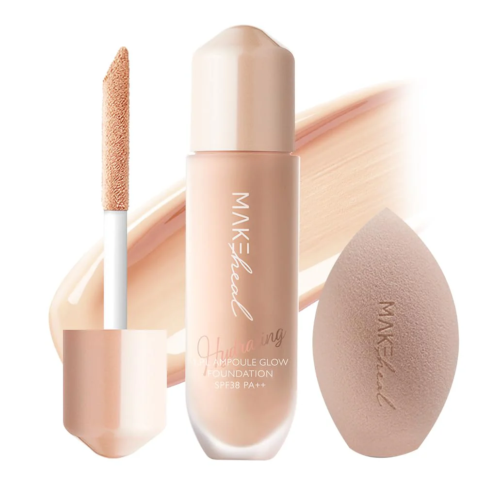 1.P.L Ampoule Glow Foundation [SPF38/PA++], 28g, 21N Clarity, 1pack