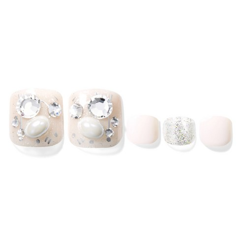 Magic Press Pedicure, 24ea, White Pearl, 1pack