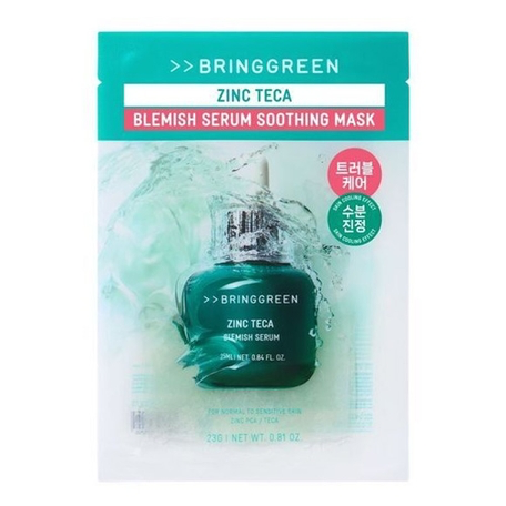 Zinc Teca Trouble Serum Soothing Mask, 4ea, 1pack