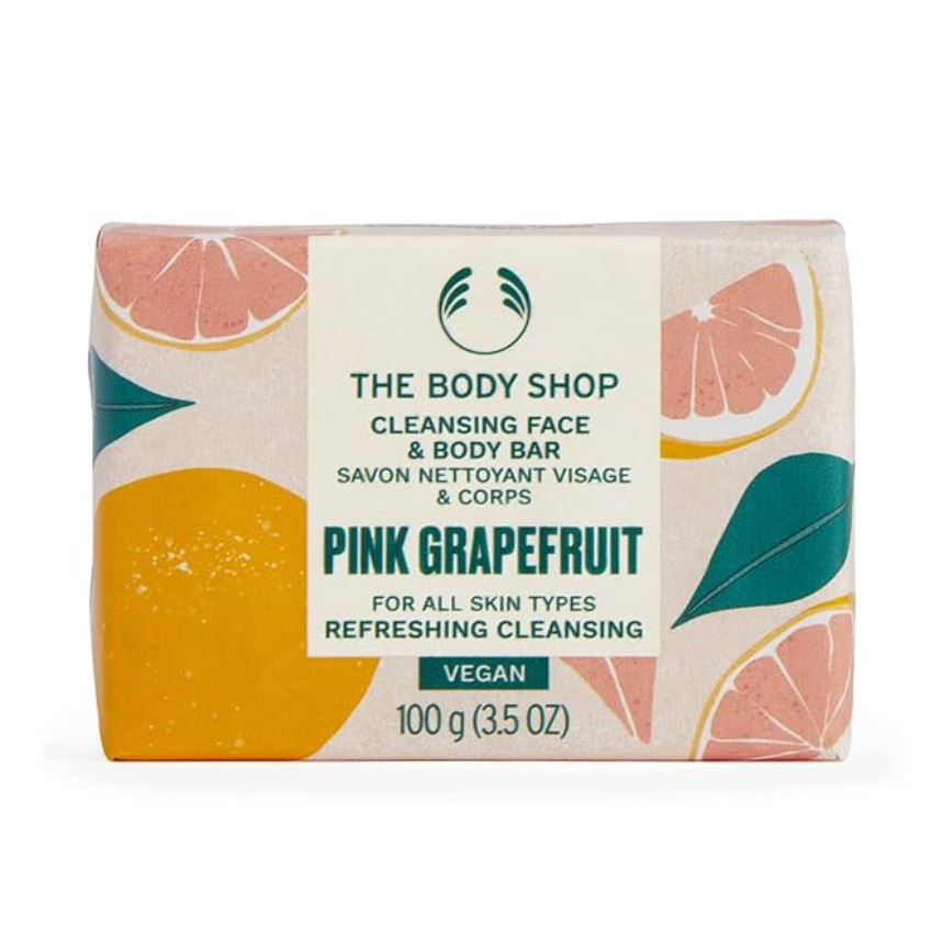 Pink Grapefruit Cleansing Face & Body Bar, 100g, 1pack