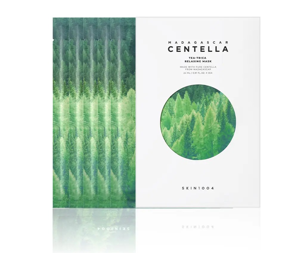 Madagascar Centella Tea-Trica Relaxing Mask, 5ea, 1pack - Image 1