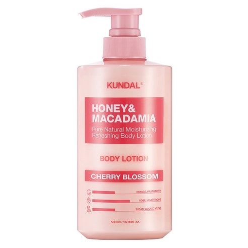 Honey and Macadamia Pure Body Lotion [Cherry Blossom], 500ml, 1pack