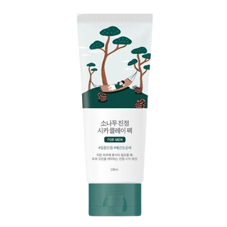 For Men Pine Calming Cica Clay Pack, 100ml, 1pack