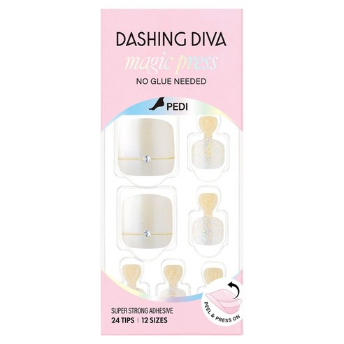 Magic Press Pedicure, 24ea, Sheer Satin, 1pack