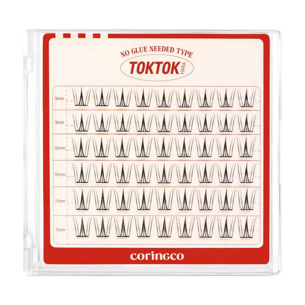 Toktok Hara #No Glue Eyelash [Cherry Coke], 54ea, 1pack