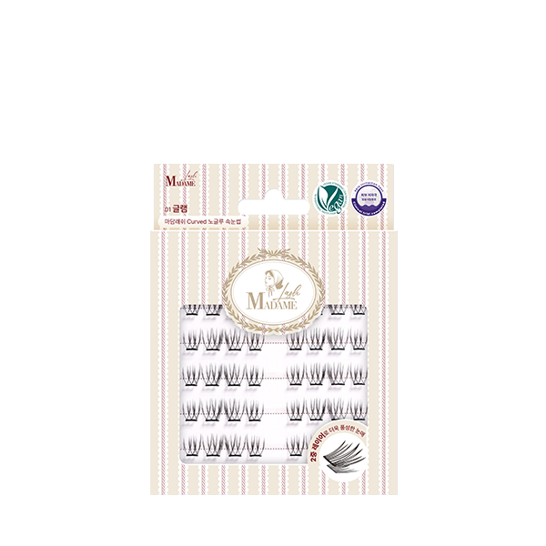 Curved No-Glue Eyelashes [Glam], 40ea, 1pack