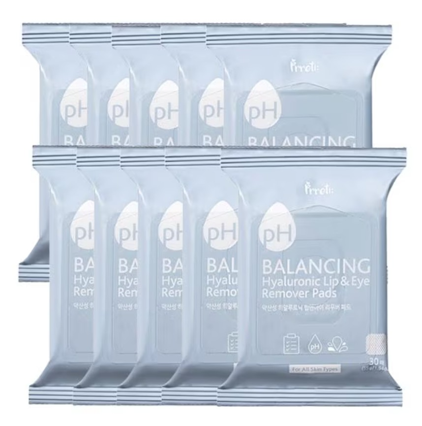 pH Balancing Hyaluronic Lip & Eye Remover Pads