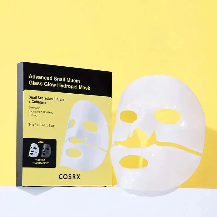Advanced Snail Mucin Glass Glow Hydrogel Mask, 3ea - Image 3