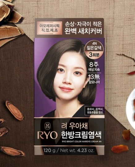 Nourishing Grey Hair Dye Cream, 4N Dark Brown - Image 2