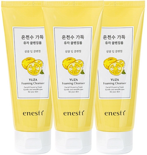 Refreshing Yuzu Cleansing Foam with Thermal Spring Water, 140ml*3
