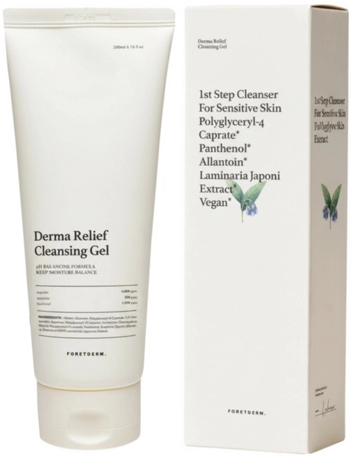 Derma Relief Mild Acidic Vegan Cleansing Gel, 200ml, 1pack