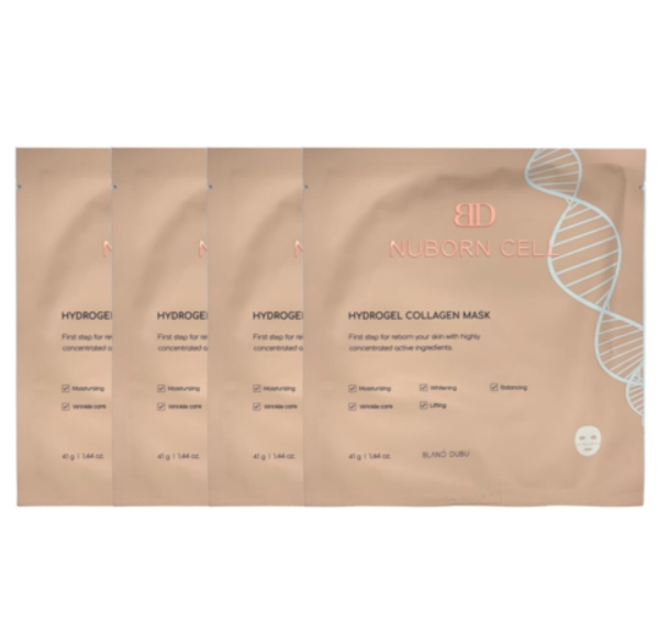 Nuborn cell Hydrogel Collagen Sheet Mask, 4ea, 1pack