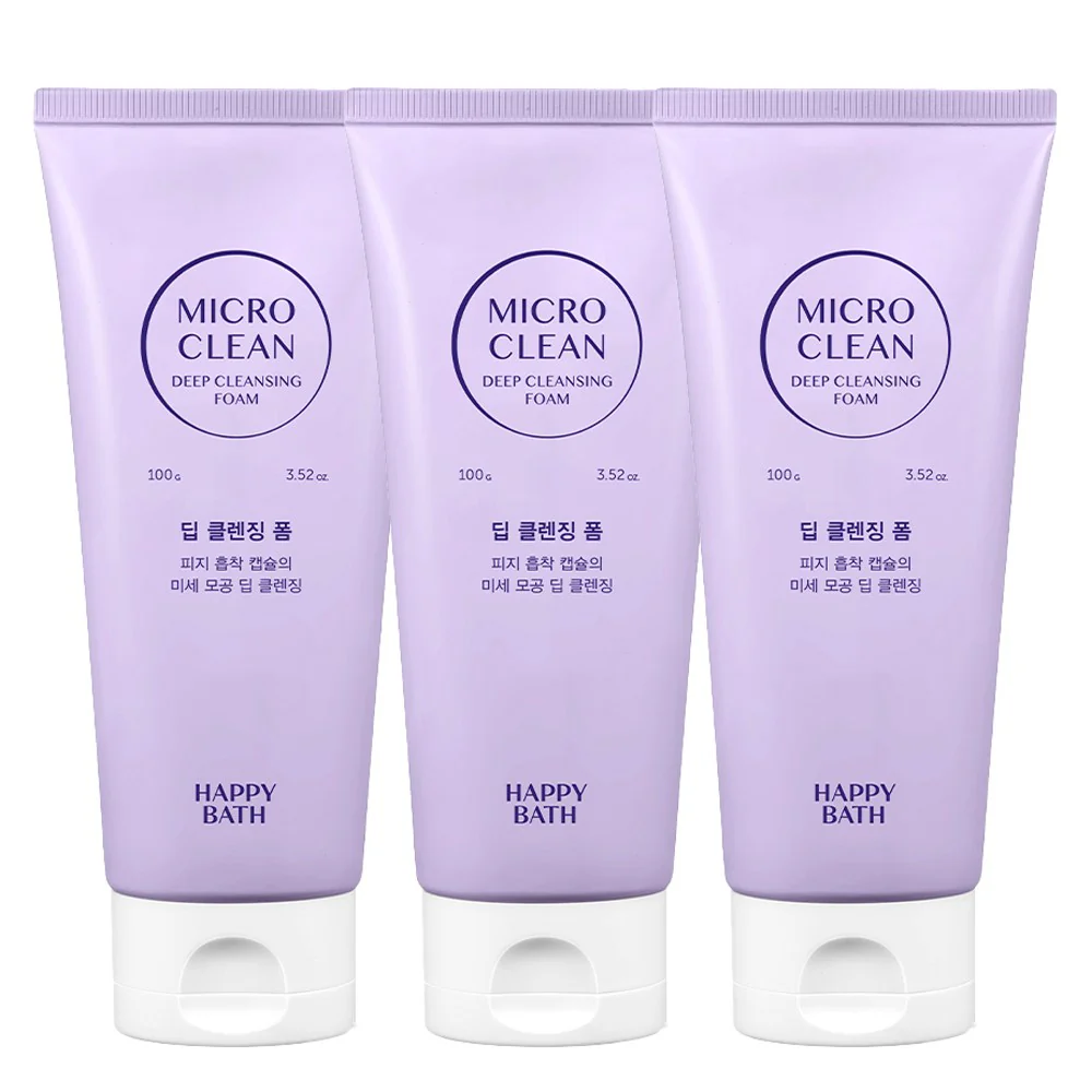 Micro Clean Deep Cleansing Foam, 100g+100g+100g