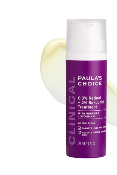 CLINICAL 0.3% Retinol + 2% Bakuchiol Face Serum Treatment, 30ml, 1pack