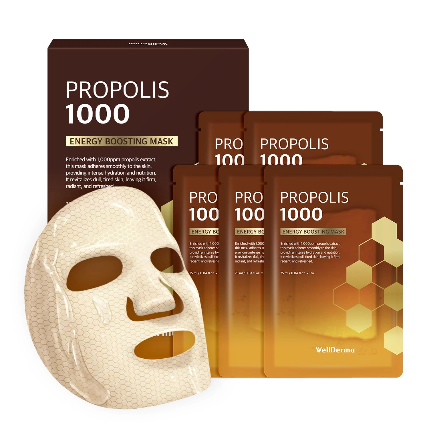 Propolis 1000 Energy Boosting Mask, 5ea - Image 2